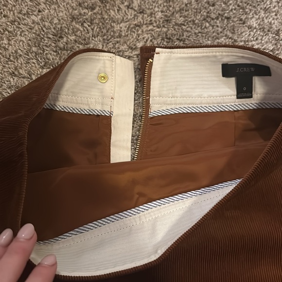 J CREW BROWN CORDUROY SKIRT SIZE 0 - Picture 4 of 8